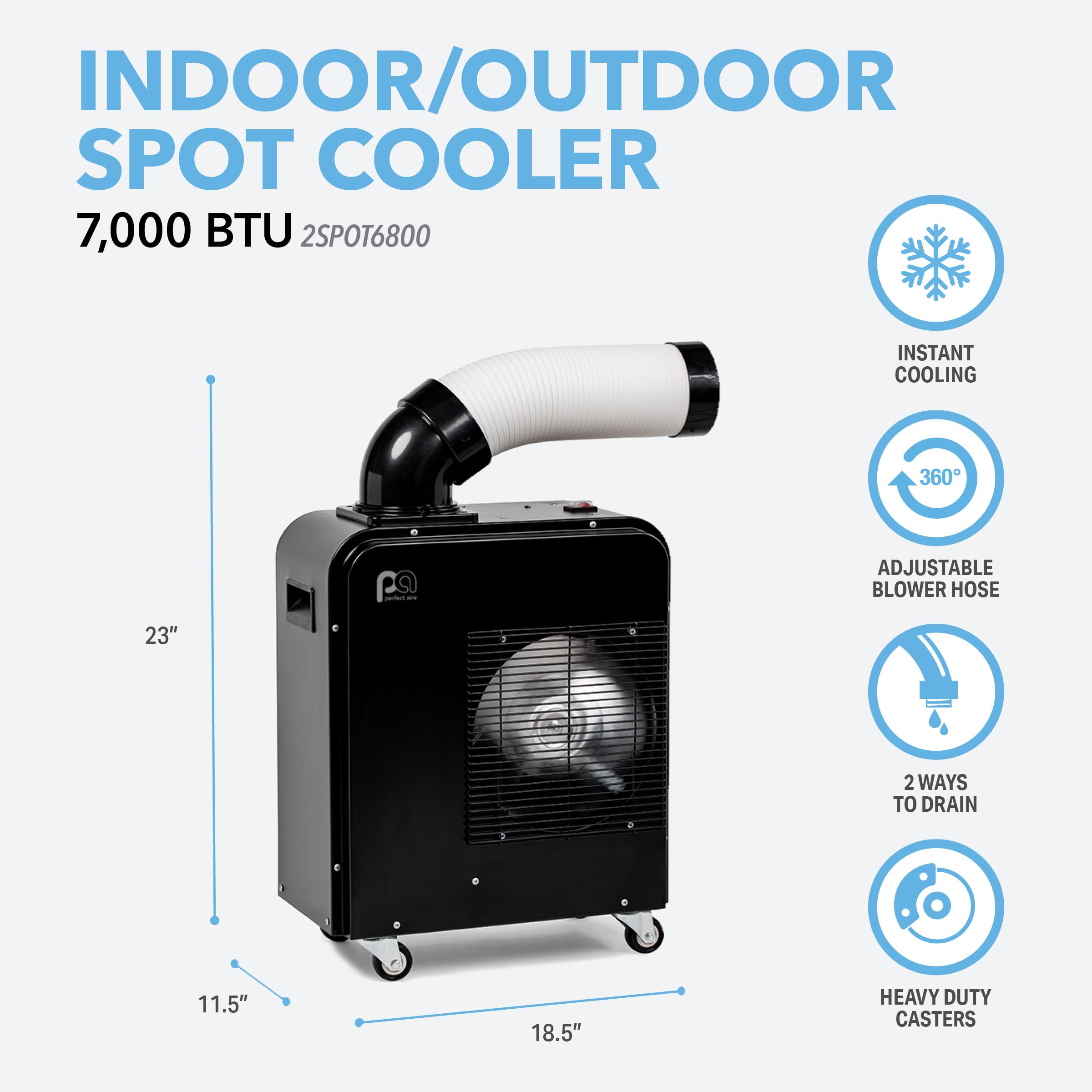Amazon.com: Perfect Aire Spot Cooler Portable AC Air Conditioner